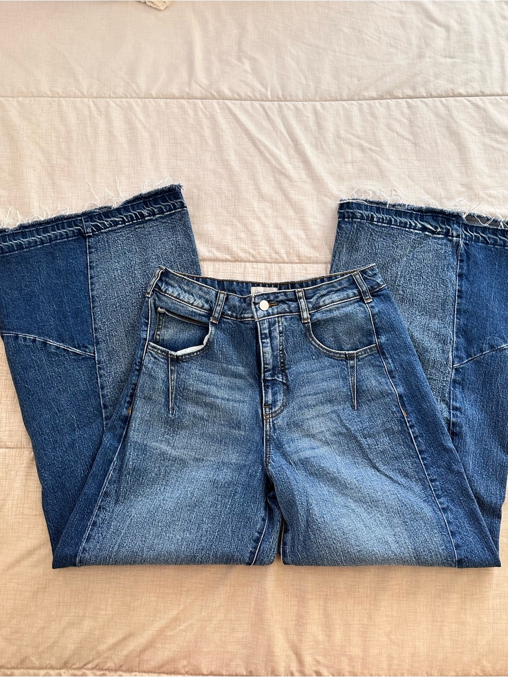 Anthropologie Pilcro the Darian 70s paneled wide leg flare jeans size 29 - Picture 3 of 7